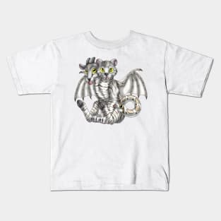 Chimera Cubs: Silver-Amber Tabby Kids T-Shirt